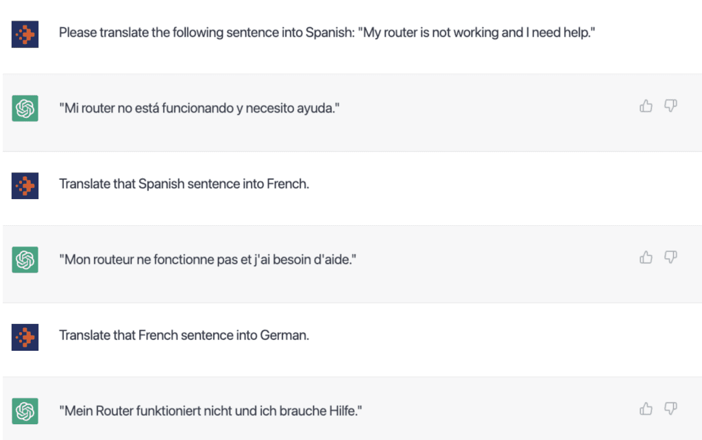 chat gpt translation