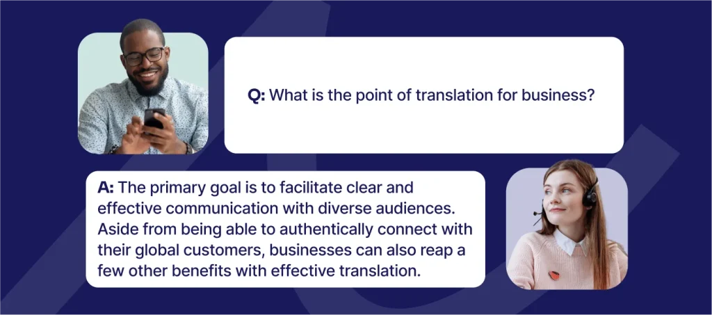 what is the point of translation for business?
